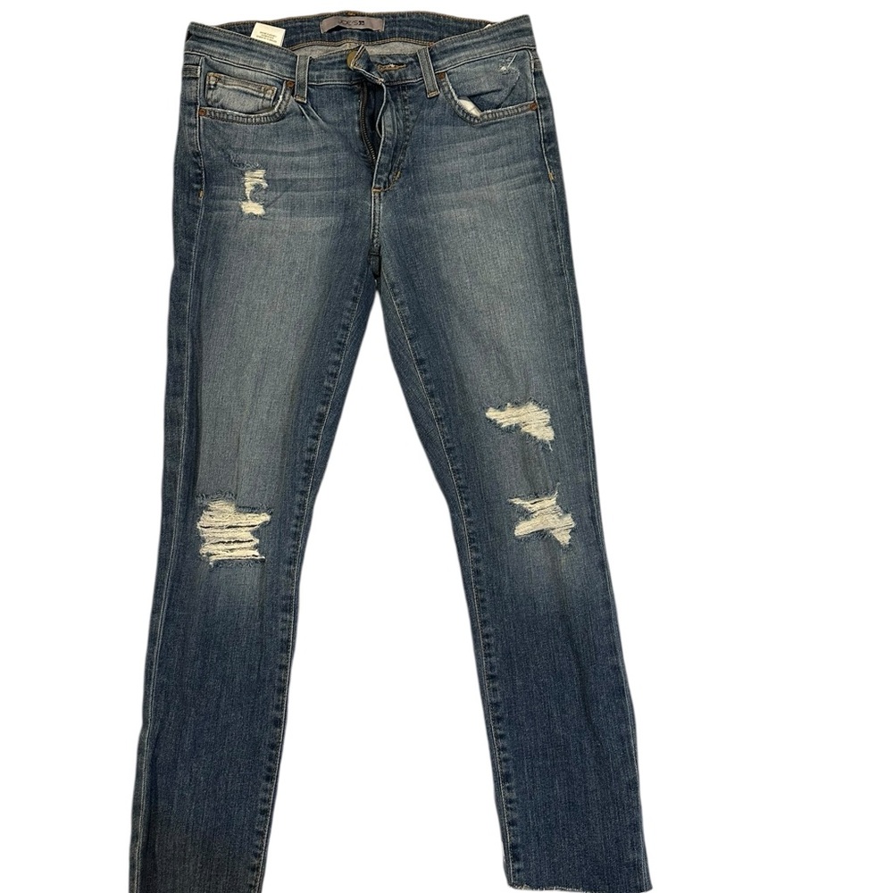 Joe’s Classic Cropped Blue Distressed Women Jeans